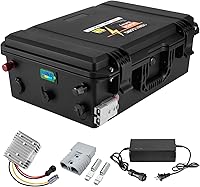 Vista 12 de Batería de litio de 36V 100AH con BMS inteligente de 120A y 16500 ciclos profundos, batería Lifepo4 de 36V 100AH con celdas de grado A para motor