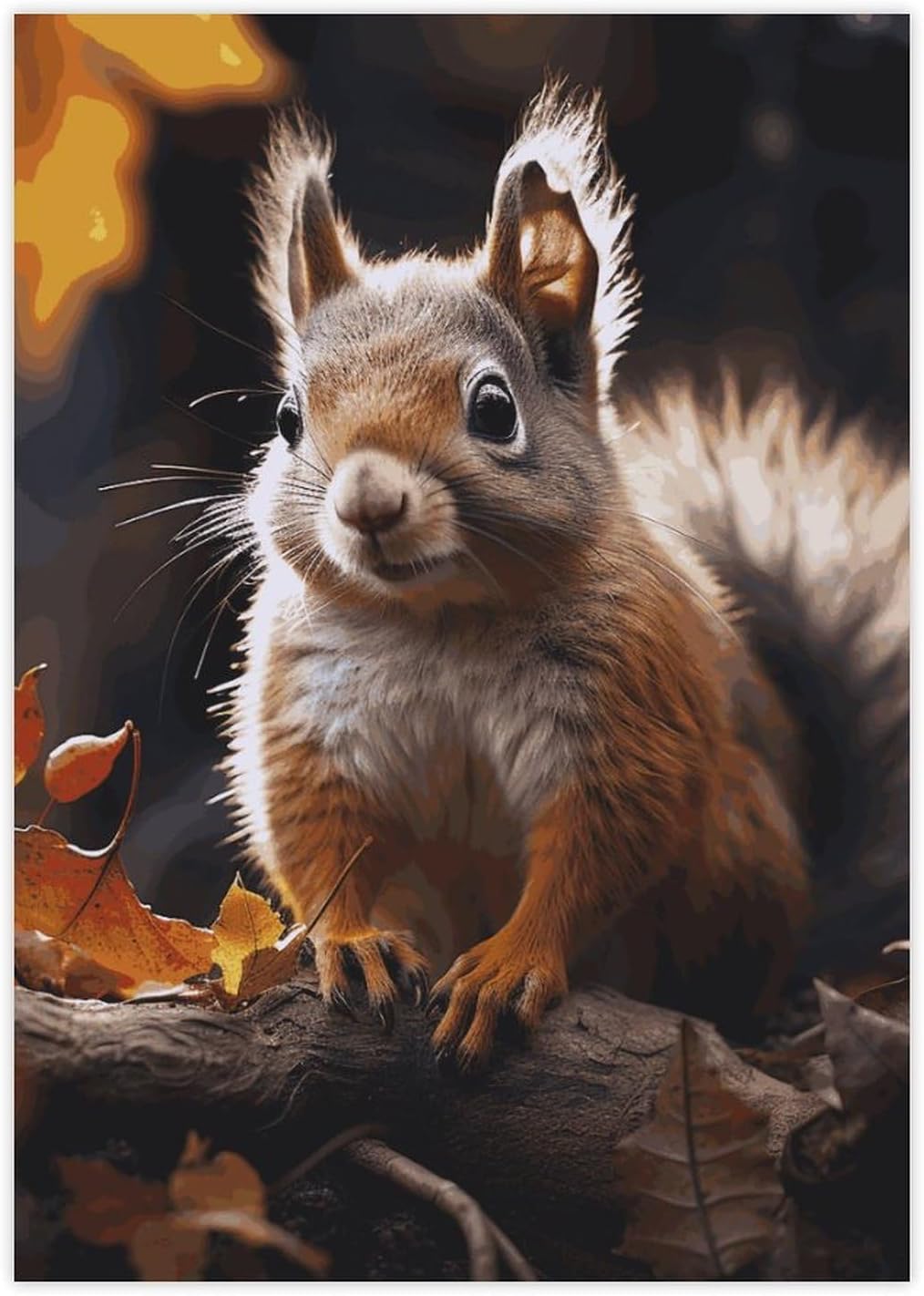 Cute Stickers Waterproof Funny Squirrel in The Woods Stickers for Water Bottles Laptop Decor