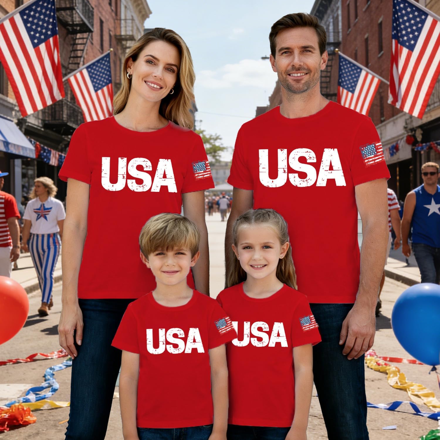 USA Shirt for Women American Flag T-Shirt 4th of July Patriotic Tee EST. 1776 Print Tops