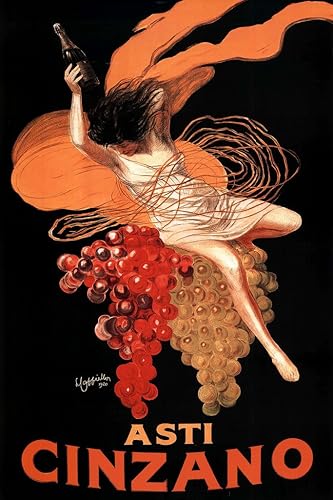 Miniatura 4 de Leonetto Cappiello Contratto - Póster de vino espumoso 1922 vintage italiano fortificado con bebida espirituosa, botella de Italia, 16 x 24 pulgadas