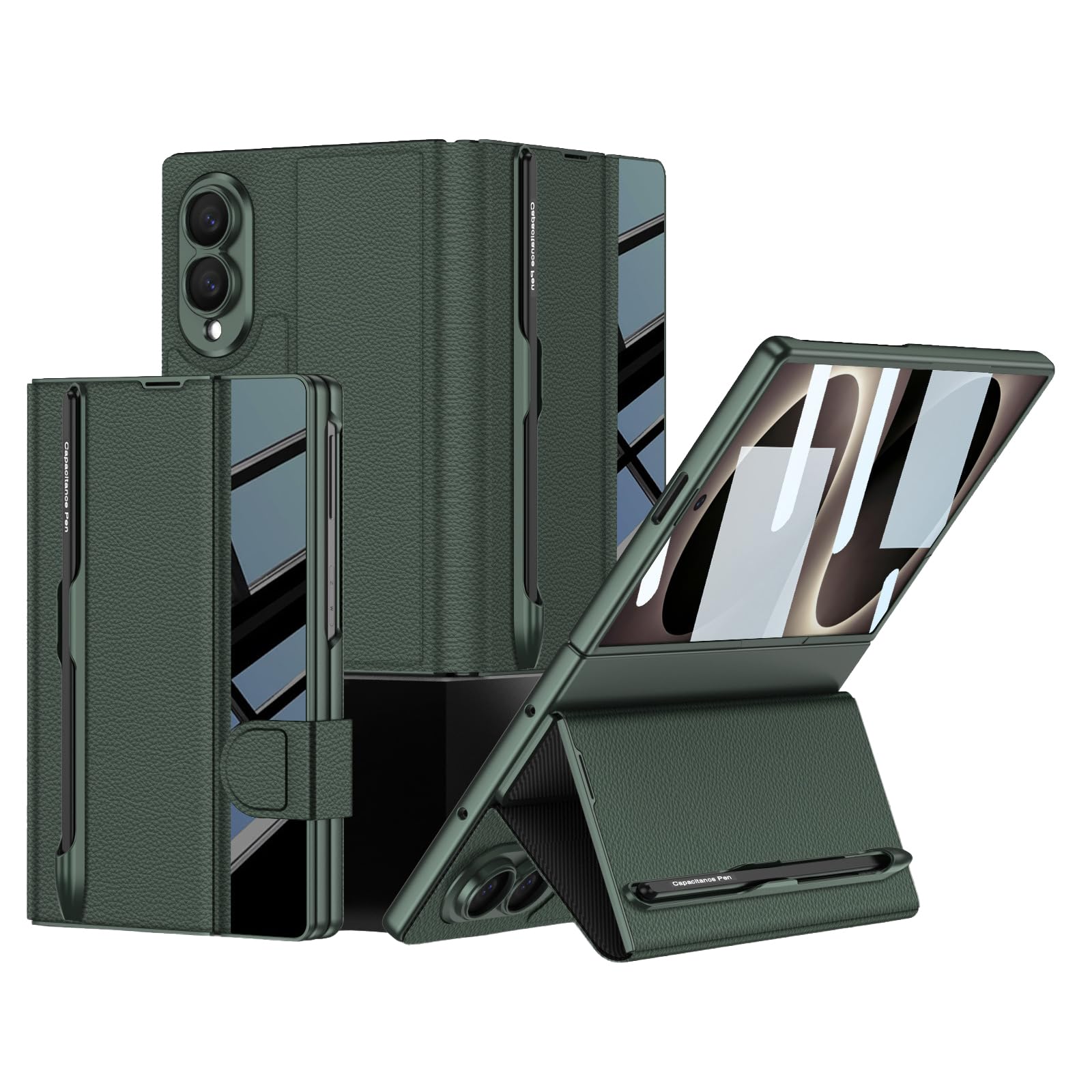 Ribaltabile Cover per Samsung Galaxy Z Fold 8, Leggero Lusso Pelle Affari