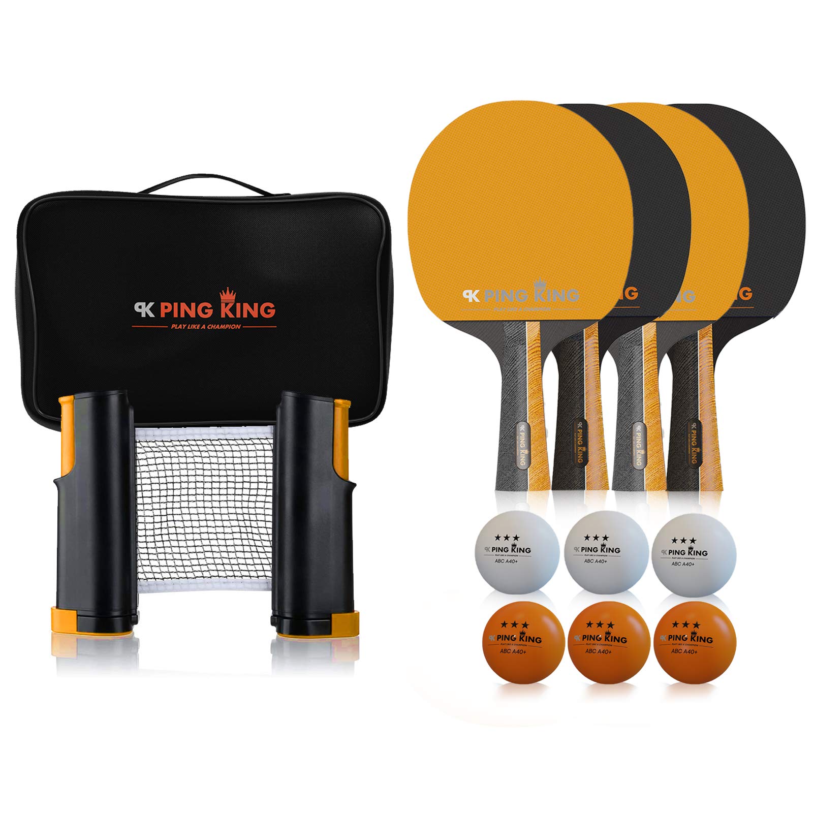 SET DI 2 RACCHETTE PER PING PONG CON 3 PALLINE TENNIS DA TAVOLO GIOCO PINGPONG - 8