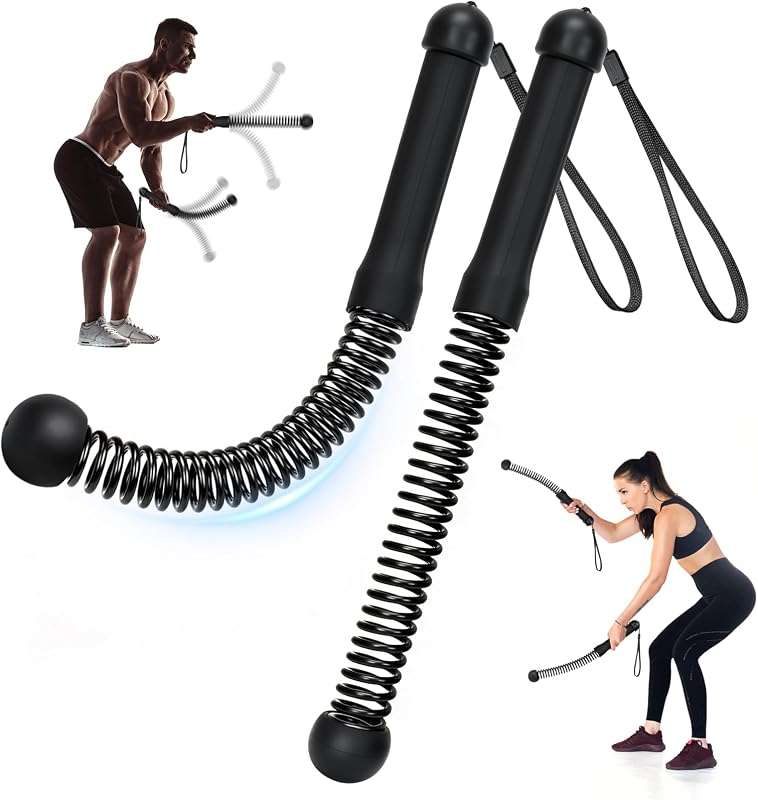 TRELC Cuerdas de batalla sin cuerda con peso, 2 piezas de cuerda de batalla inalámbrica para gimnasio en casa, HIIT, fuerza, cuerda de entrenamiento portátil silenciosa, cuerdas de entrenamiento equipo de fitness versátil para hombres y mujeres