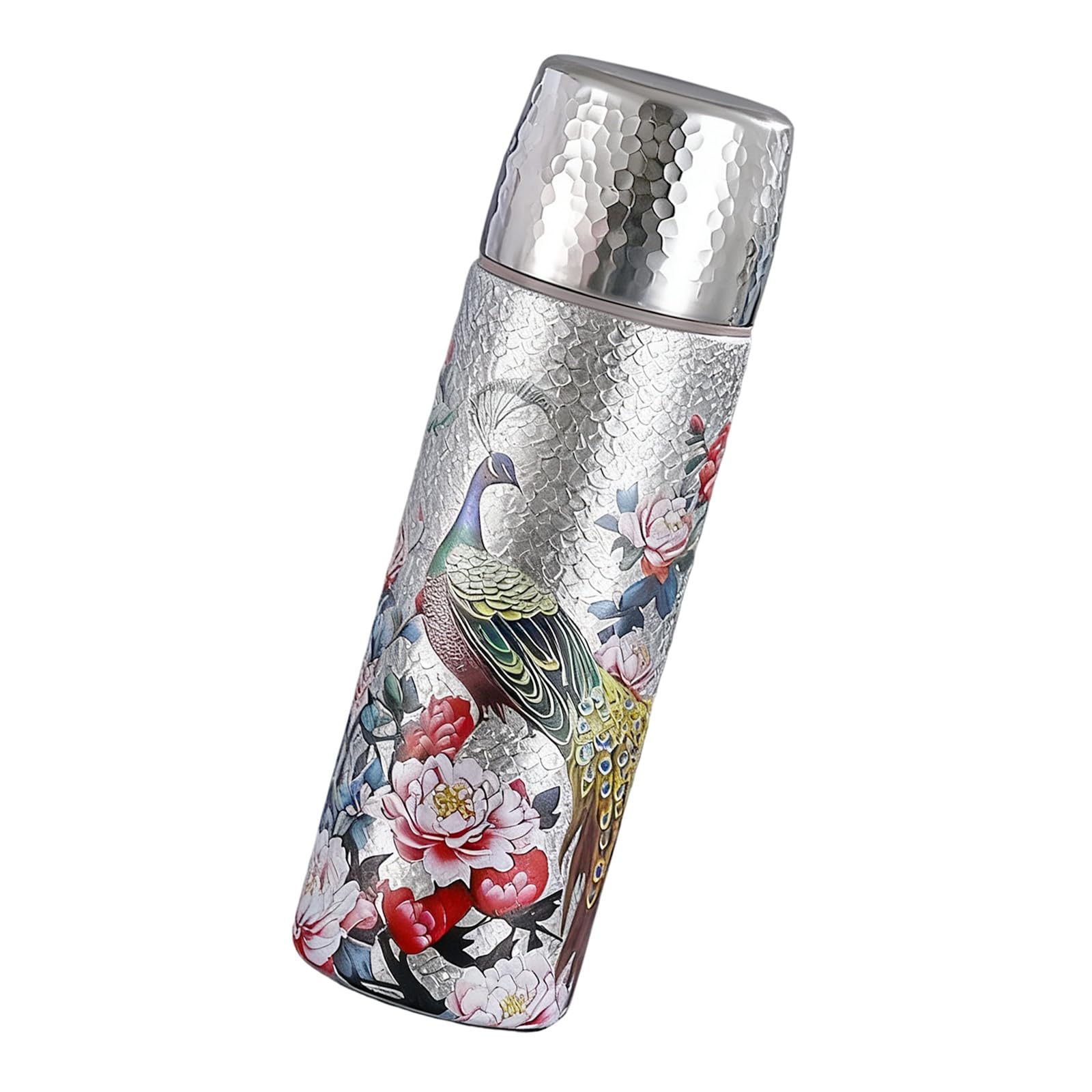 HZBB Efficient Thermal Retention Golden Peacocks Pattern Nonrust Steel Tumblers Leak Resistant Portable Commutes Portable Cup