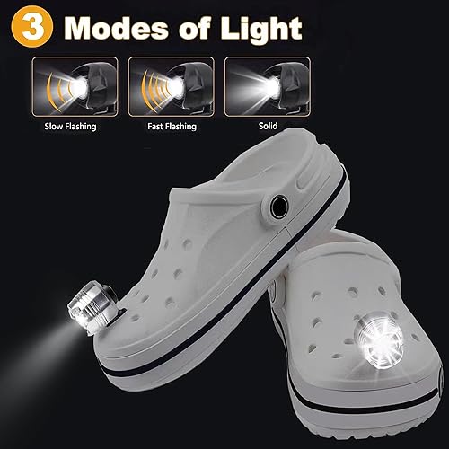 Miniatura 5 de Linterna para Crocs ultra duradera, resistente al agua, larga duración de la batería. Diseño elegante. Compañero nocturno perfecto (azul)