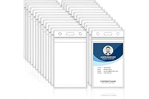 100Pcs Vertical ID Card Holder