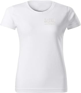 I Can't Breathe Black Lives Matter Embroidered Design Original Logo T-Shirt Premium Class Female