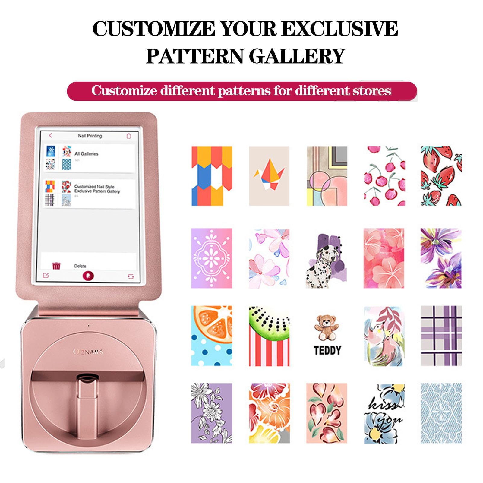Stampante 3D Smart Nail Art, Macchina Digitale per La Pittura delle Unghie con Touch Screen da 10,1 Pollici, Supporto WiFi/Fai da Te, Stampante per Unghie Professionale per Uso in Studio di Bellezza