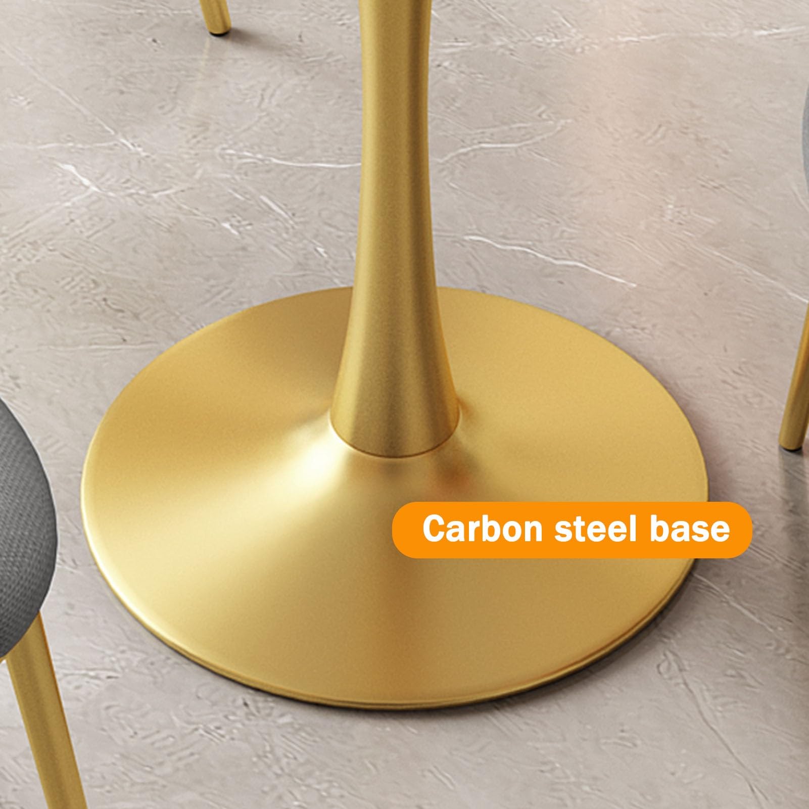 Juego de mesa de comedor redonda y silla, pequeño, para apartamento, comedor, conferencia, recepción, negociación, color amarillo