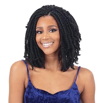SHAKE N GO FreeTress Crochet Braids 3X Pre-Fluffed Water Poppin Twist 16 3-pack, 2