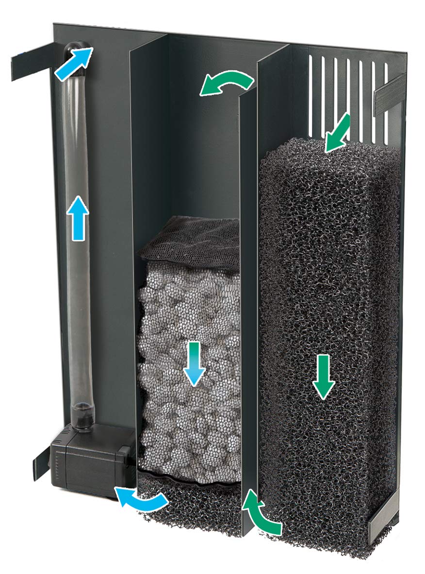 sera, Acquario Completo con Illuminazione Biotop Nano, 16 luci a LED Cube, capacità 16 l di Acqua Dolce, 3 filtri Interni con Camera