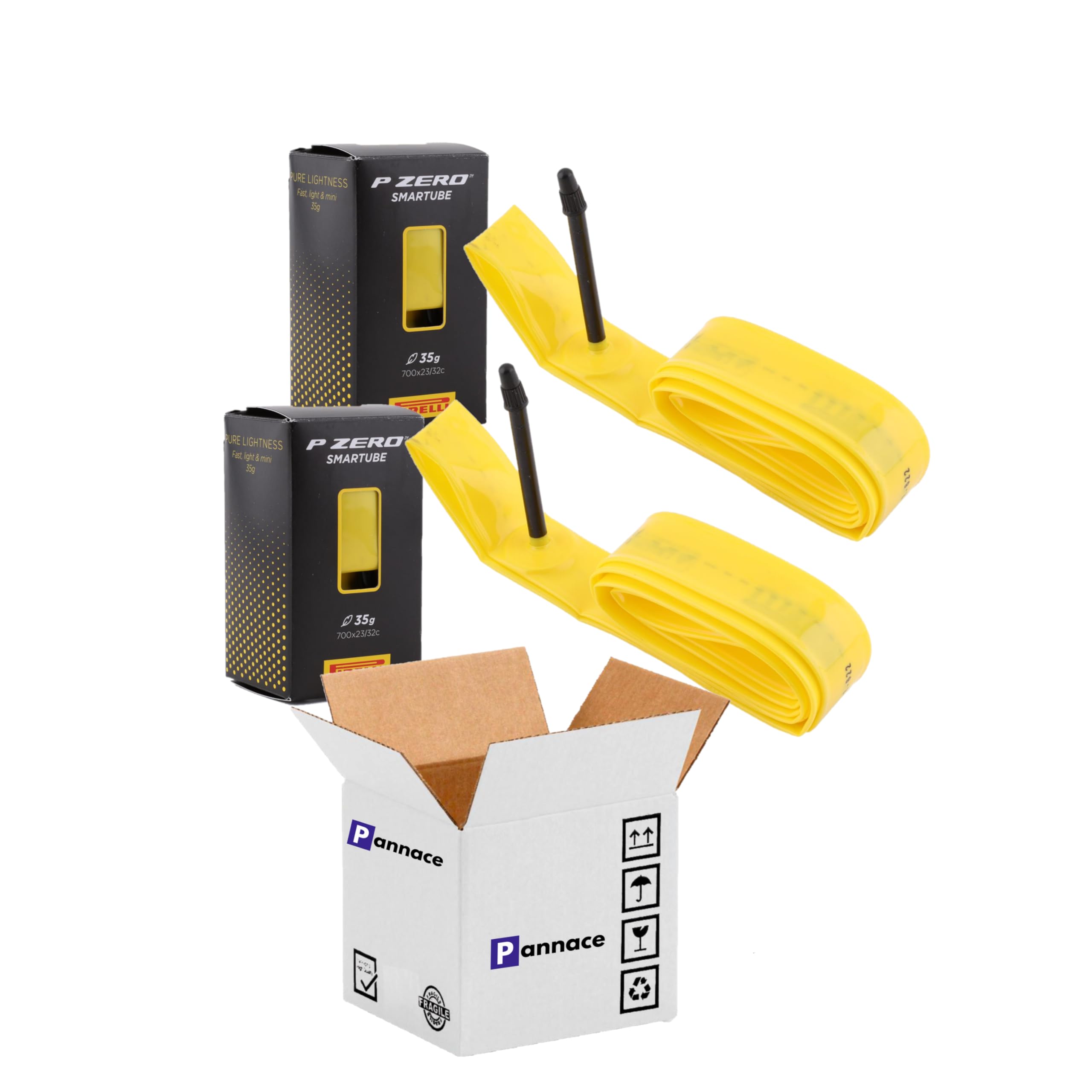 Camera D'aria bici 23/32-622/700 x 23/32 - Presta 60mm P ZERO SmarTUBE 35g. Valvola Nera