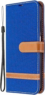 Ufgoszvp Xiaomi Redmi 12 4G Case, 3D Splicing Shockproof PU Leather Shock-Absorption Notebook Wallet Phone Cases with Magnetic Kickstand Card Holders Flip Protective Cover for Xiaomi Redmi 12 4G blue