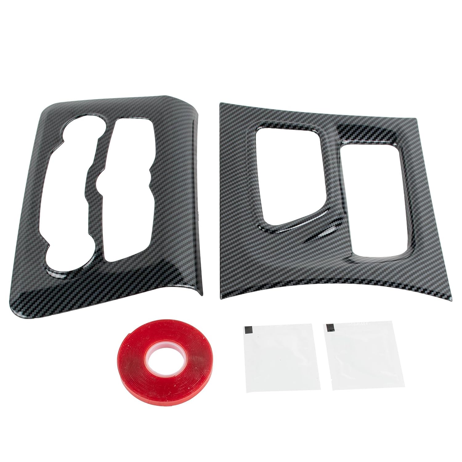 Carbon Fiber Central Control AC Switch Gear Shift Panel Cover Trim Compatible with Dodge Challenger Charger 2015 2016 2017 2018 2019 2020 2021 2022 Gray