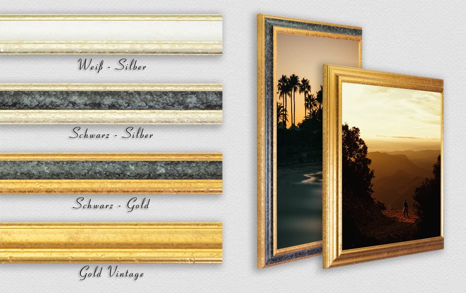 BIRAPA Florenz Cornice In Legno Vintage 30x42 Cm – Oro Con Doppia Modanatura – Prodotta In Germania