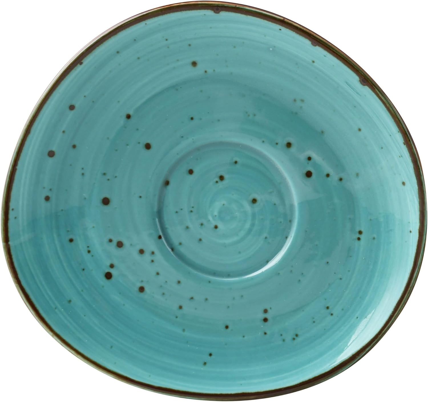 Yanco LY-002TQ Lyon Collection 6.5"" Saucer, Reactive Glaze, Turquoise Color, (Pack of 36)