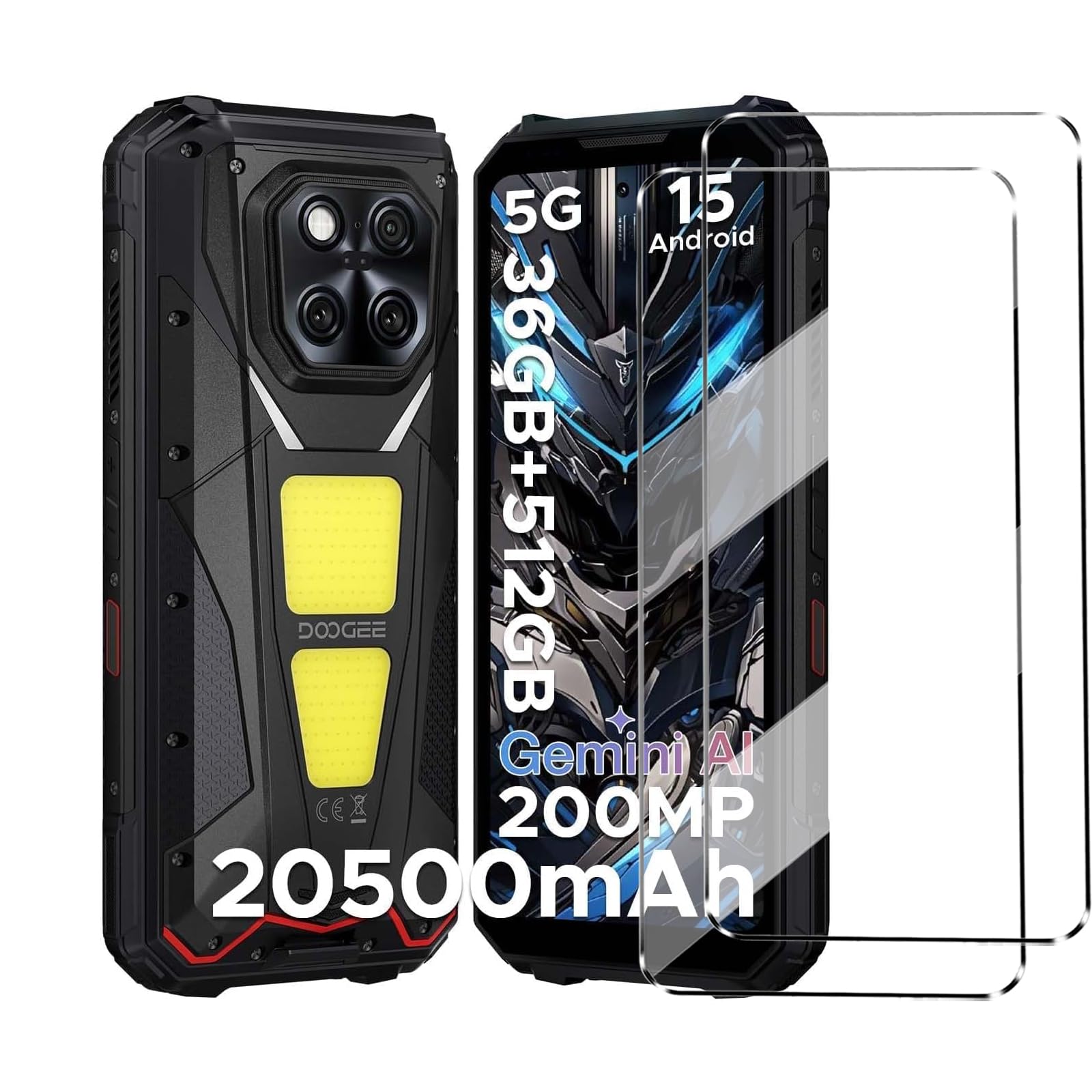 2 Pezzi Vetro Temperato Per DOOGEE V Max Play 5G – Durezza 9H, Installazione Senza Bolle E Anti-impronta