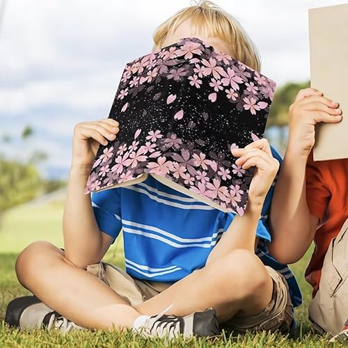 Miniatura 7 de Fundas de libro con diseño de flor de cerezo rosa, fundas elásticas para libros, lavables, duraderas, reutilizables, para libros de texto de tapa