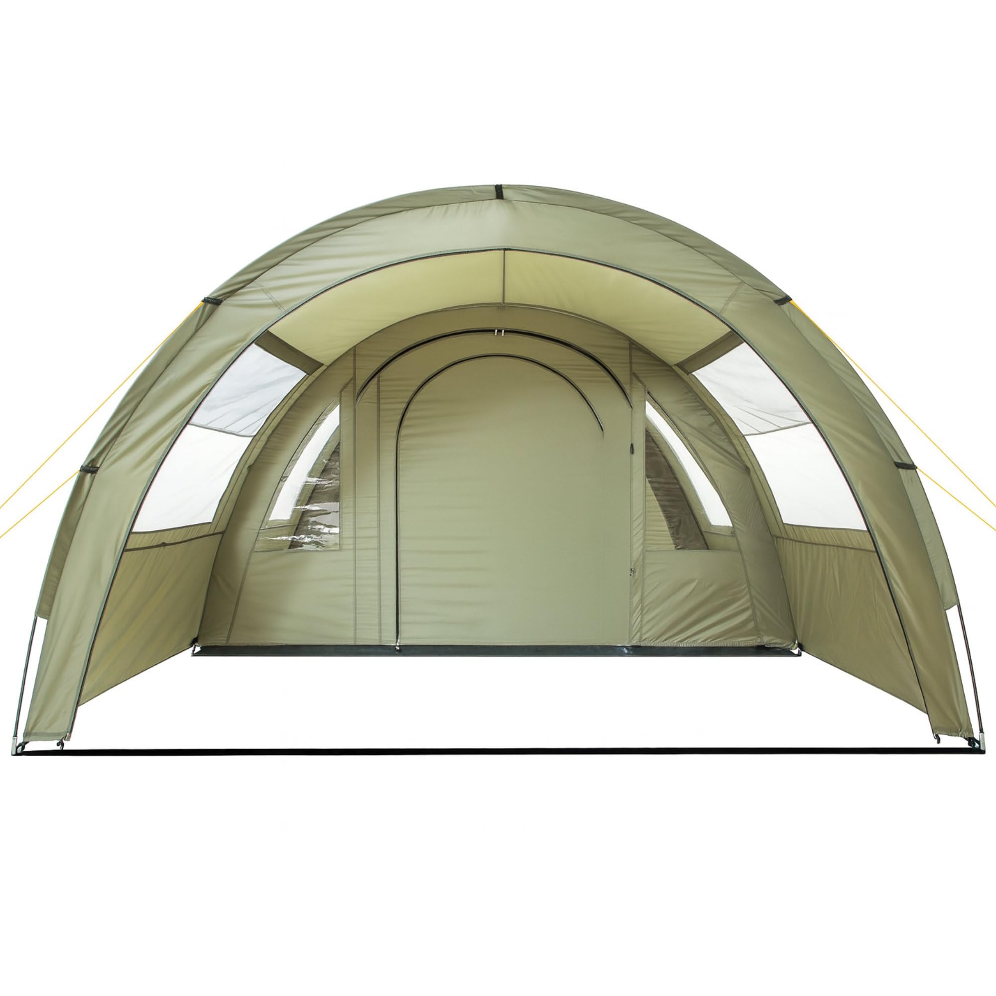 CampFeuer Tenda a tunnel tenda multipla per 4 persone | enorme vestibolo, 5000 mm di colonna d'acqua | con telo e parete anteriore regolabile | tenda da campeggio tenda familiare