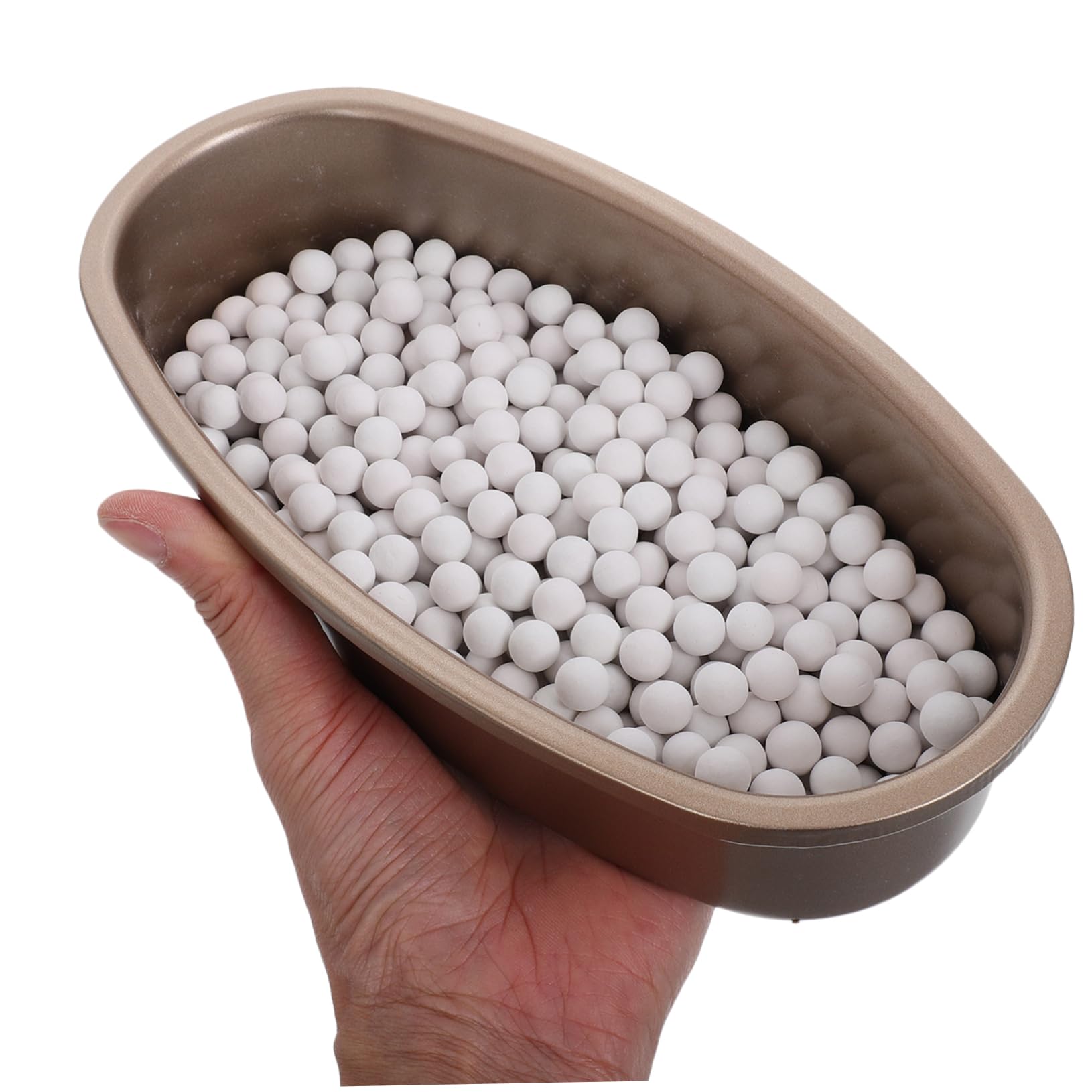 TOPBATHY Piedra Cerámica para Horno de 500g Distribución Uniforme del Calor para Pasteles y Tartas en Casa Bolsa de Tela y Bandeja para Hornear