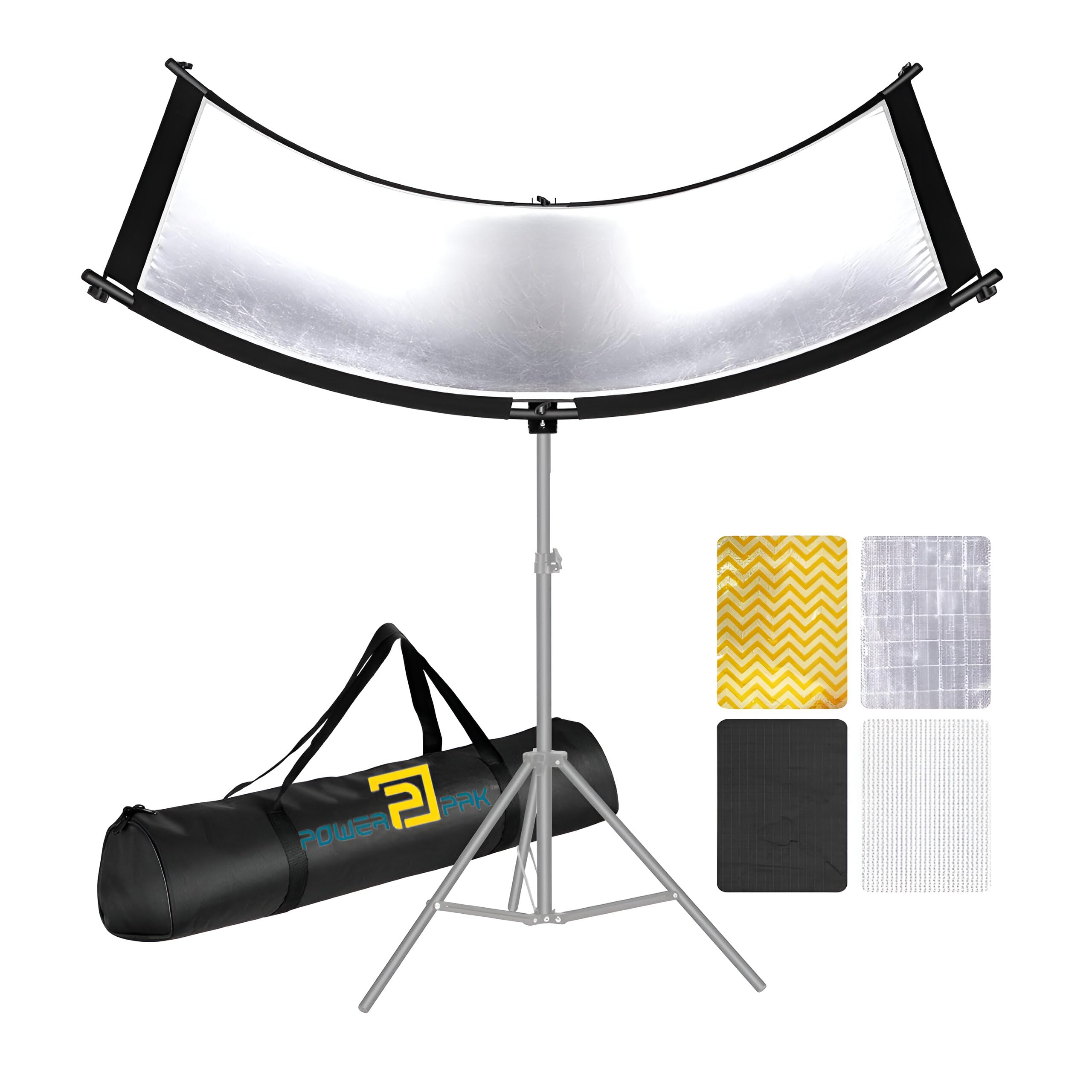 Powerpak EL-1 71x24 Inch Arclight Curved Eyelighter Lighting Reflector | U-Style Reflector, Diffuser for Studio Portrait Photgraphy and Headshot - Black/White/Gold/Silver-picture-17