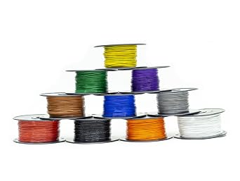 10 Colors 50ft Each Mil-Spec high Temp Wire Cable 20 Gauge Tefzel M22759/16-20