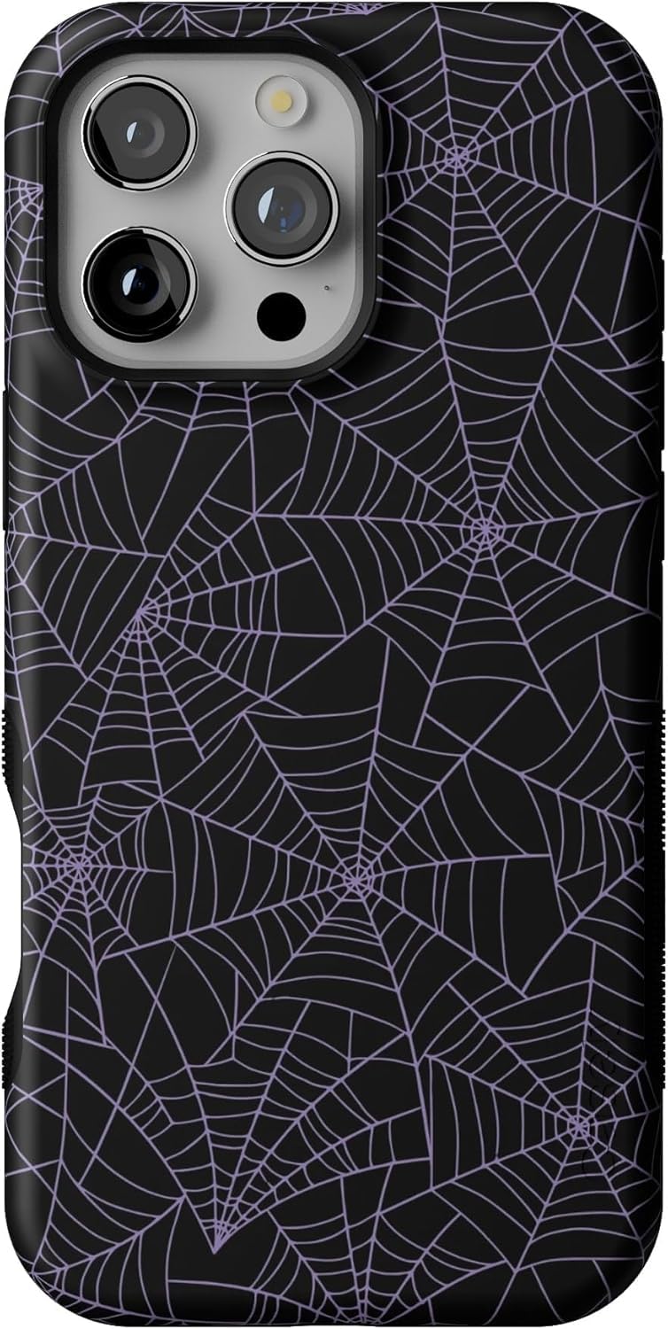 Casely iPhone 16 Pro Max Case | Midnight Web | Spider Web | Compatible with MagSafe | Bold Protective Case Design