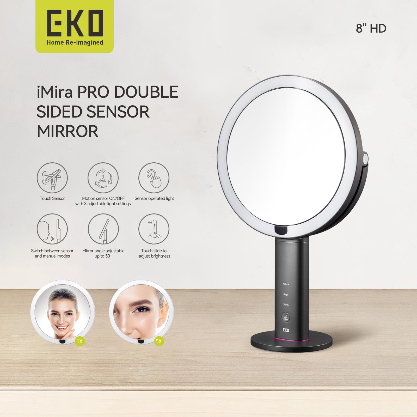 EKO - iMira Ultra Clear Sensor Mirror - Advanced Smart Sensor