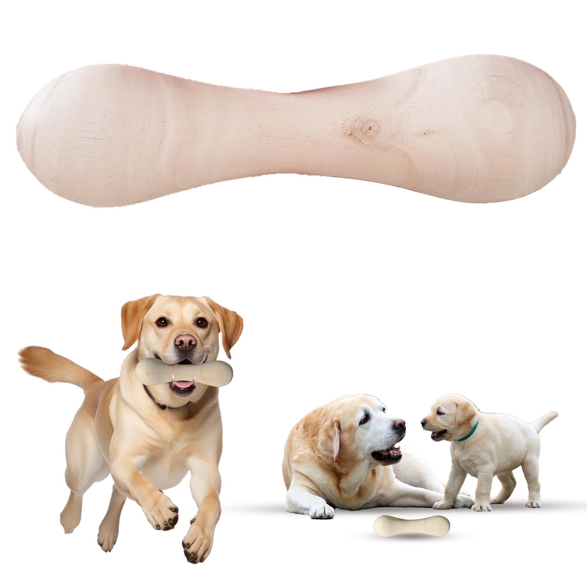 MobERA® Bone Shape Organic Wooden Teether Dumbbell Toy for Dog | Handmade from Natural Wood for Natural Teething Pain Relief, Safe and Sustainable Chewing (B0CPSCMH24) Amazon Price History, Amazon Price Tracker
