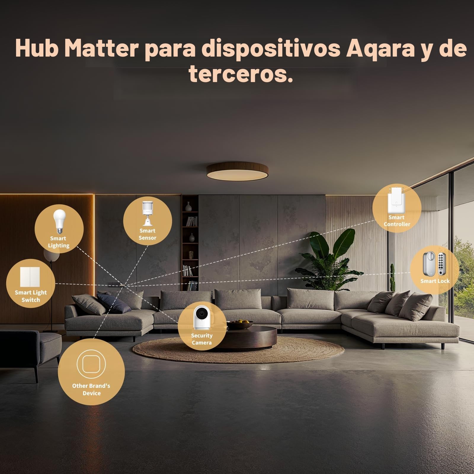 Aqara Hub Inteligente M100 para Domótica, Controlador Matter, Enrutador de Borde Thread, Características de Aqara Zigbee, Wi-Fi, Compatible con Amazon Alexa, Apple Home, Google Home, Home Assistant