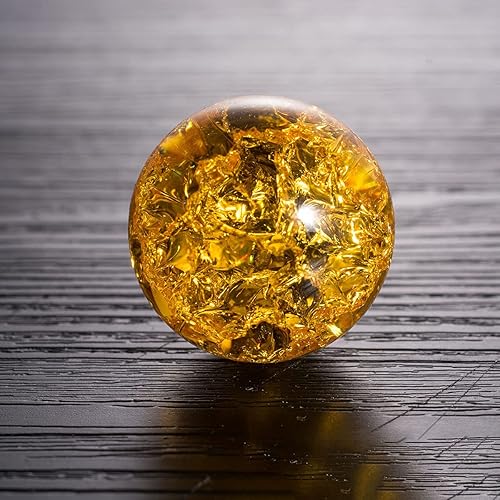Miniatura 7 de GARPROVM Bola de cristal de cristal de 1.575 in Fuente de bola de grieta de hielo Bonsái Característica de agua Adornos de bola decorativa
