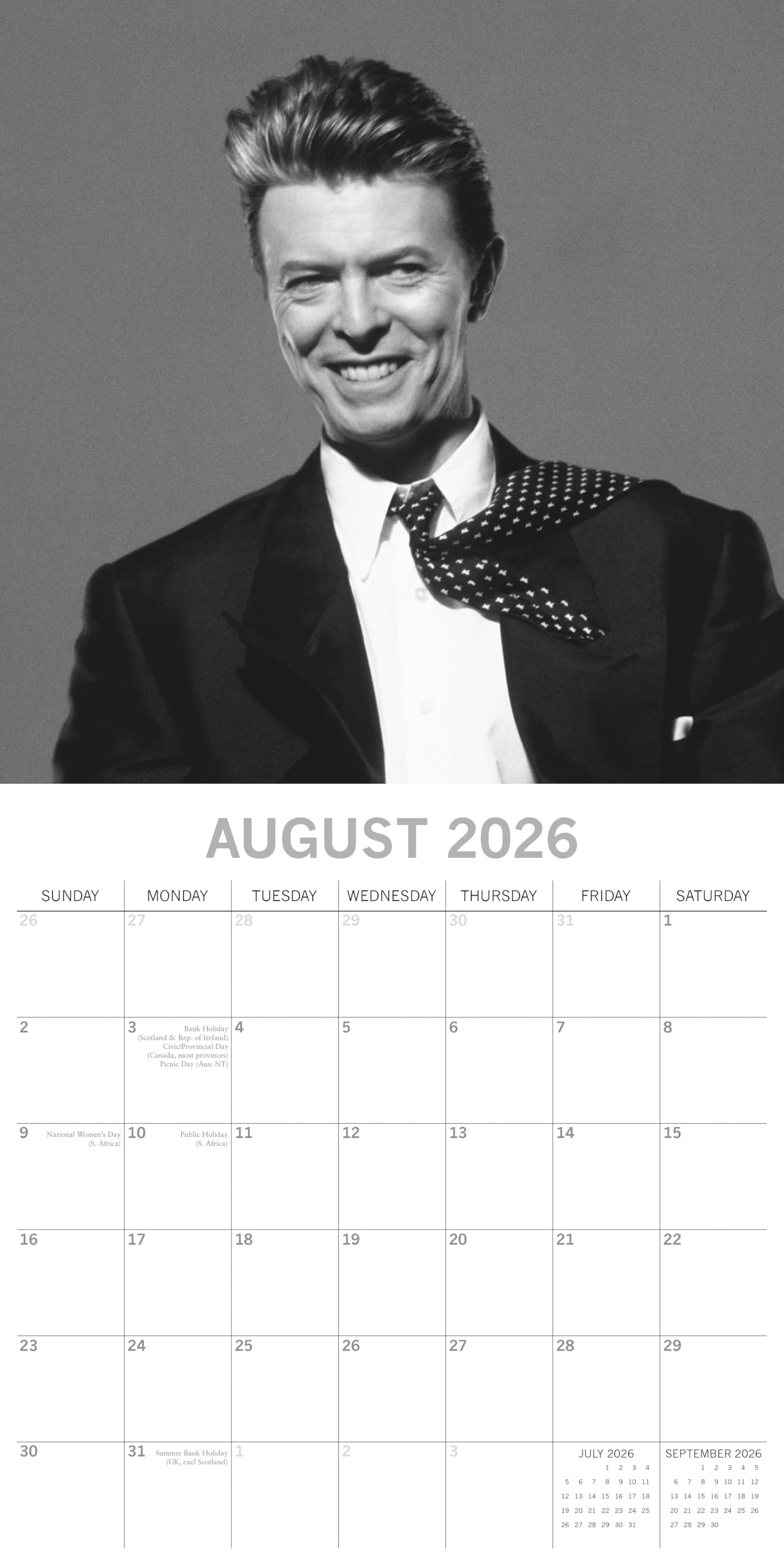 Amazon.com: 2026 Square Wall Calendar - David Bowie 12 x 12 Inch