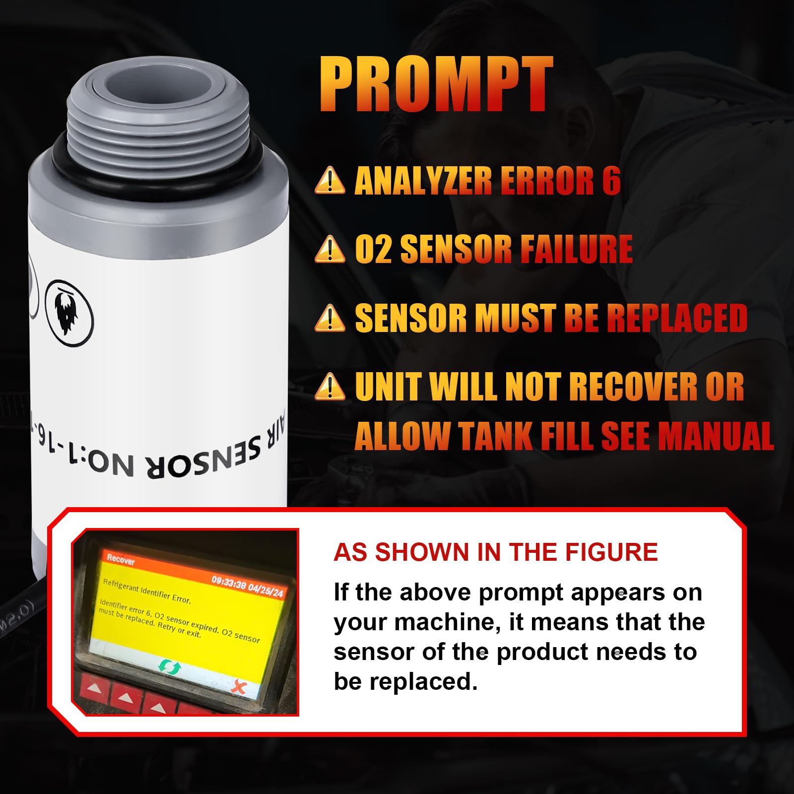 16916 Oxygen Sensor Fits for Robinair R-1234yf Machines and 16990