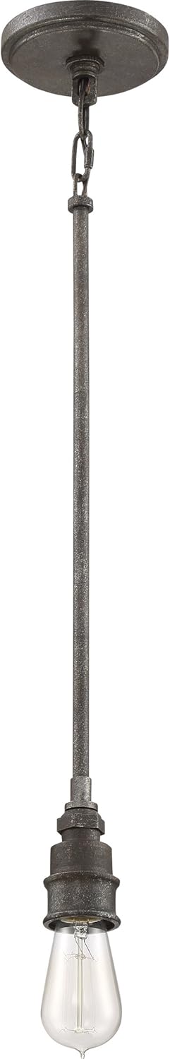 Quoizel Squire 1-Light Rustic Black Mini Pendant Light