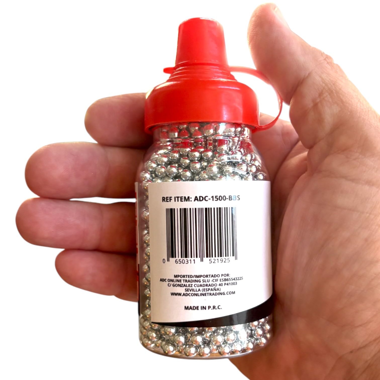 Bolas de Acero Calibre 4.5 mm - Munición para Armas Aire Comprimido y Pistolas CO2 - 1500 BBS