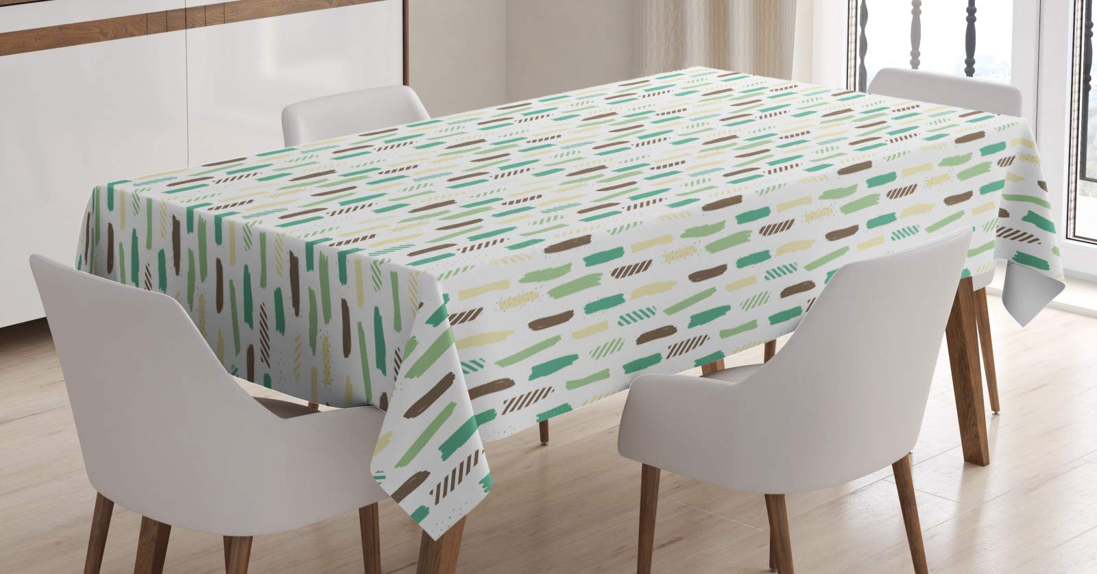 ABAKUHAUS Astratto Tovaglia, Puzzle colorato di Alfabeto, Rettangolare