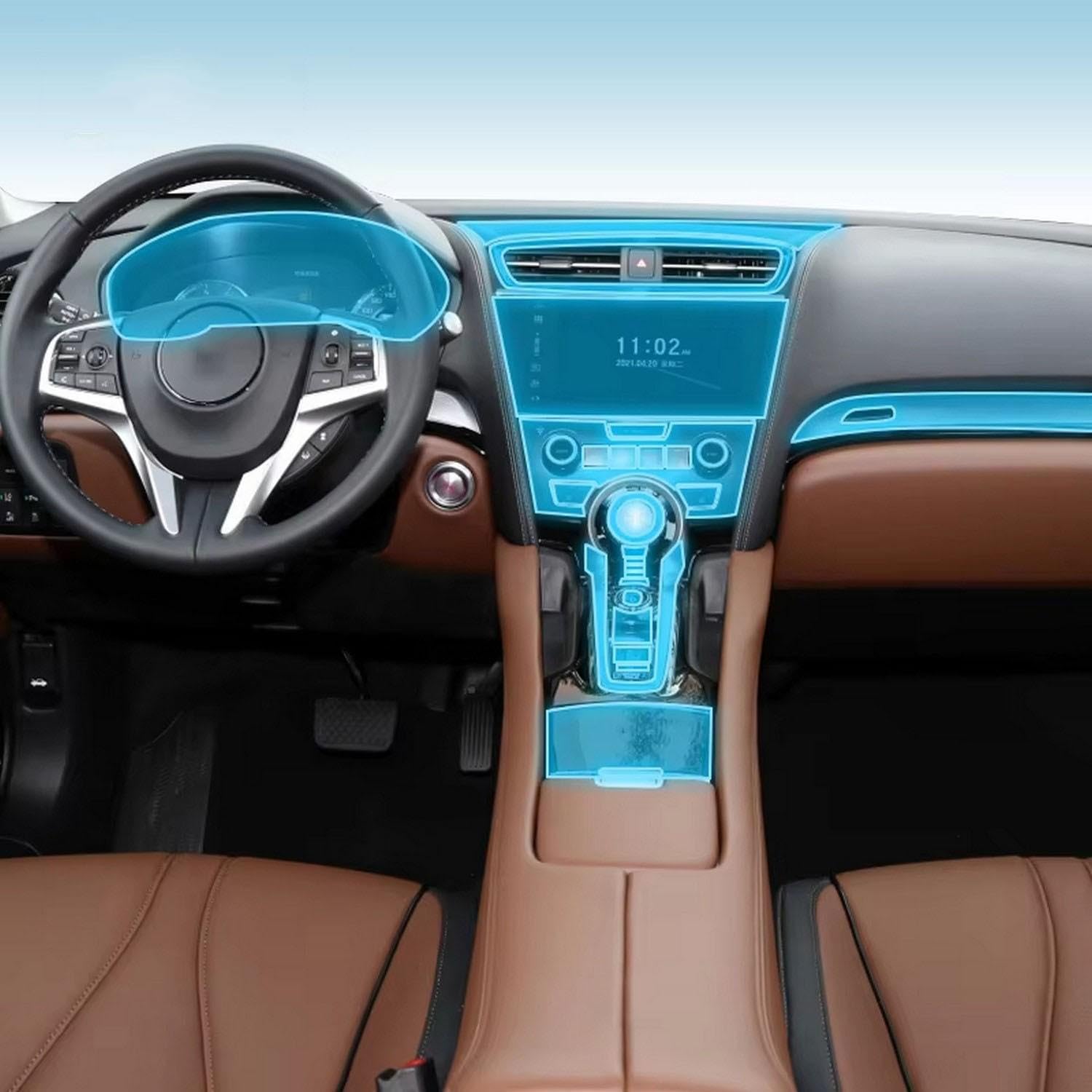 Film de protection transparent TPU console centrale Acura CDX 2021-2023 PPF