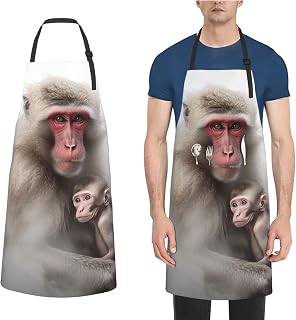 Aprons for Cooking Chef Apron With Pockets Vintage Pattern Apron Kitchen Bibs for Baking Gardening