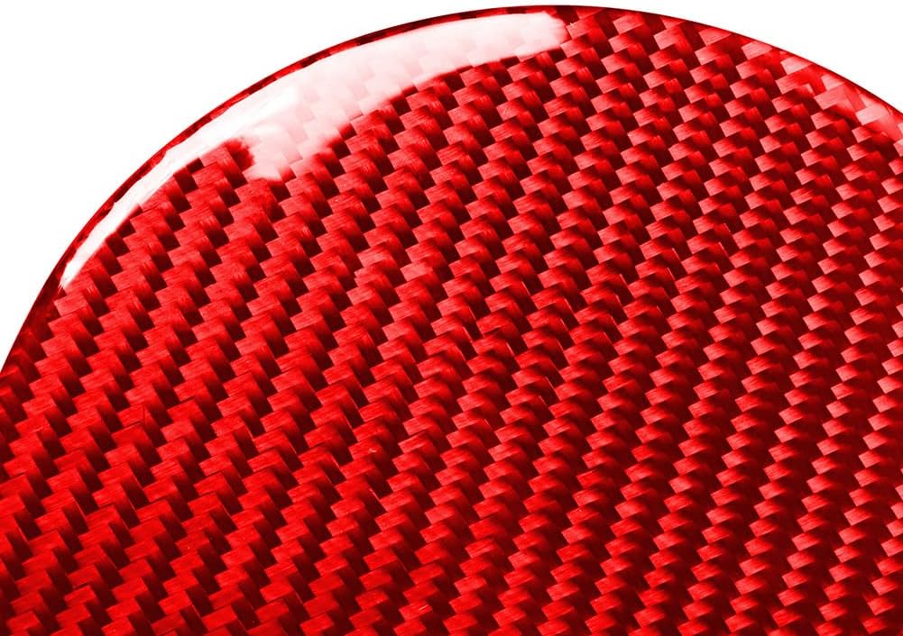 Red Carbon Fiber Door Fuel Tank Gas Cap Cover Trim Fit for Nissan 370Z 2009-2021