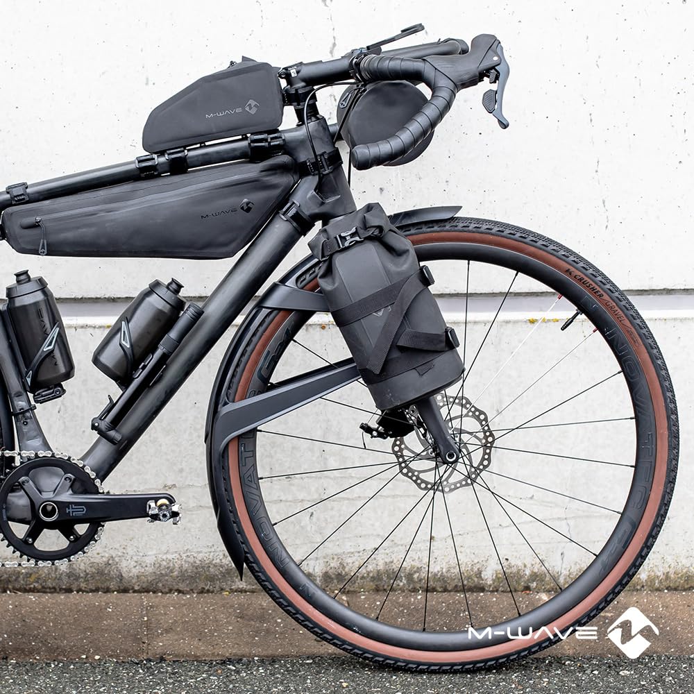 M-Wave Fahrrad Lenkertasche, wasserdicht, 3 L, Schultergurt, Bikepacking, Rough Ride II Front S Sport & Freizeit
