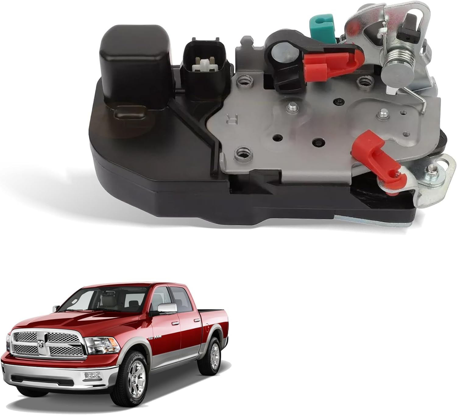 Rear Right Door Lock Actuator Compatible for Dodge Ram 1500 2500 3500 Truck 2003-2010 Replace Passenger Side Door Latch Lock Motor Assembly 931-645 55276794AC