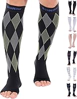 Vista 10 de Doc Miller Open Toe Compression Socks for Men & Women, 30-40 mmHg Knee High Support, Toeless Design for Daily Leg Comfort, Breathable Nylon Spandex
