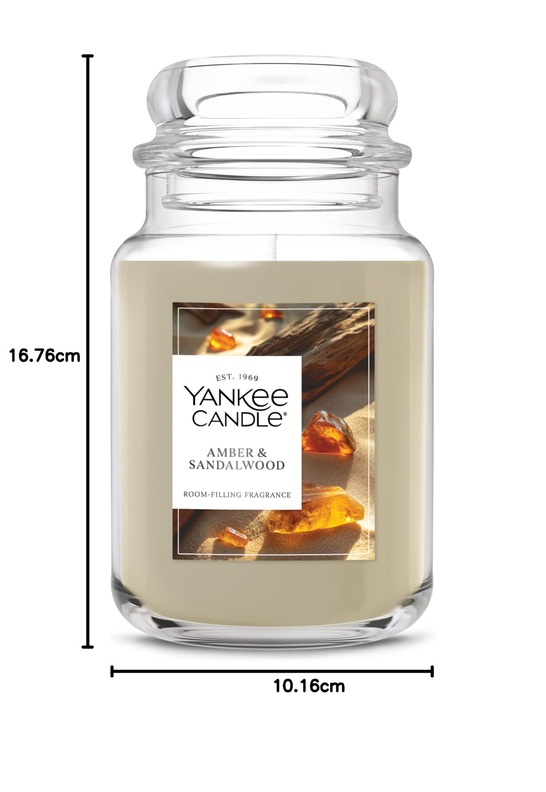 Yankee Candle® Amber & Sandalwood Großes Glas 623g