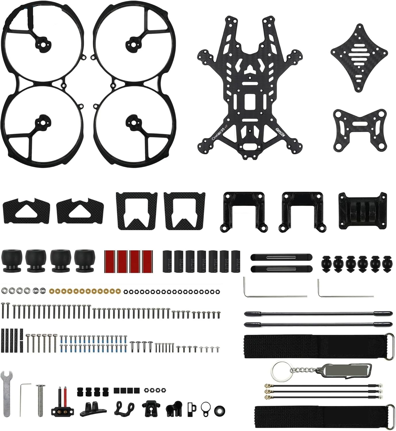 GEP-CL35 V2 Frame Parts For CineLog35 V2 FPV Drone RC Racing Quadcopter Use(Spare Screws)