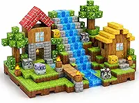 Blocos Magneticos Infantil de Montar - 72 Peças, Bloco de Montar, Cubo Magnetico, Conjunto De Construção De Mundo Florestal, Brinquedos Sensoriais Stem Montessori