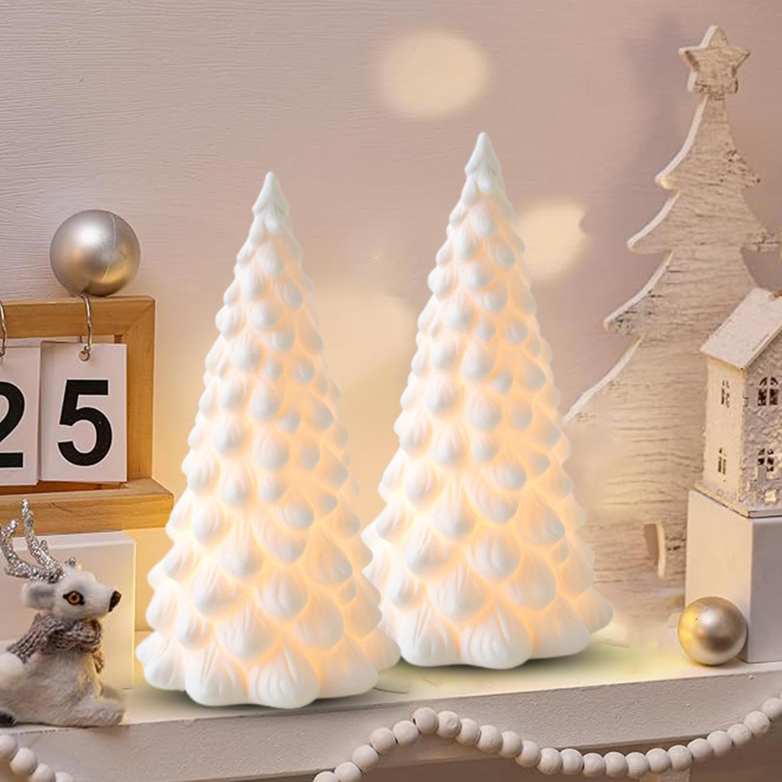 WHITE⭐️Xmasツリー⭐️オルゴナイト❤きらっとさま♥専用 クリスマスツリー 卓上 45cm 65cm ミニツリー イルミネーション 卓上