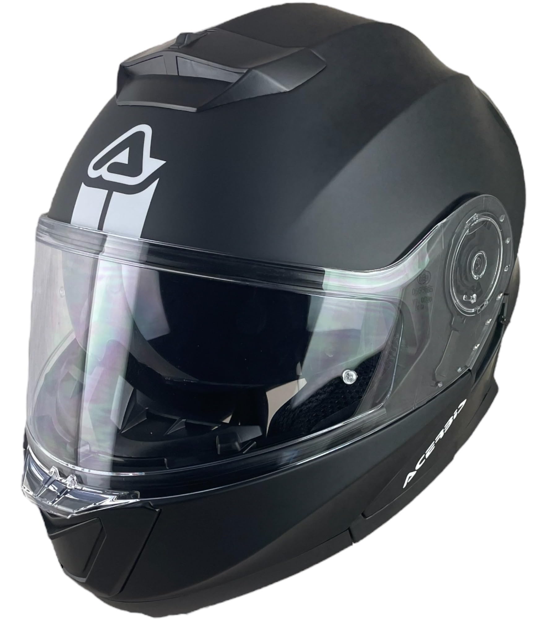 ACERBIS Casco Serel 22.06 Negro Mate Talla M ( 57/58) Casco Modular con Gafas de Sol Totalmente homologado