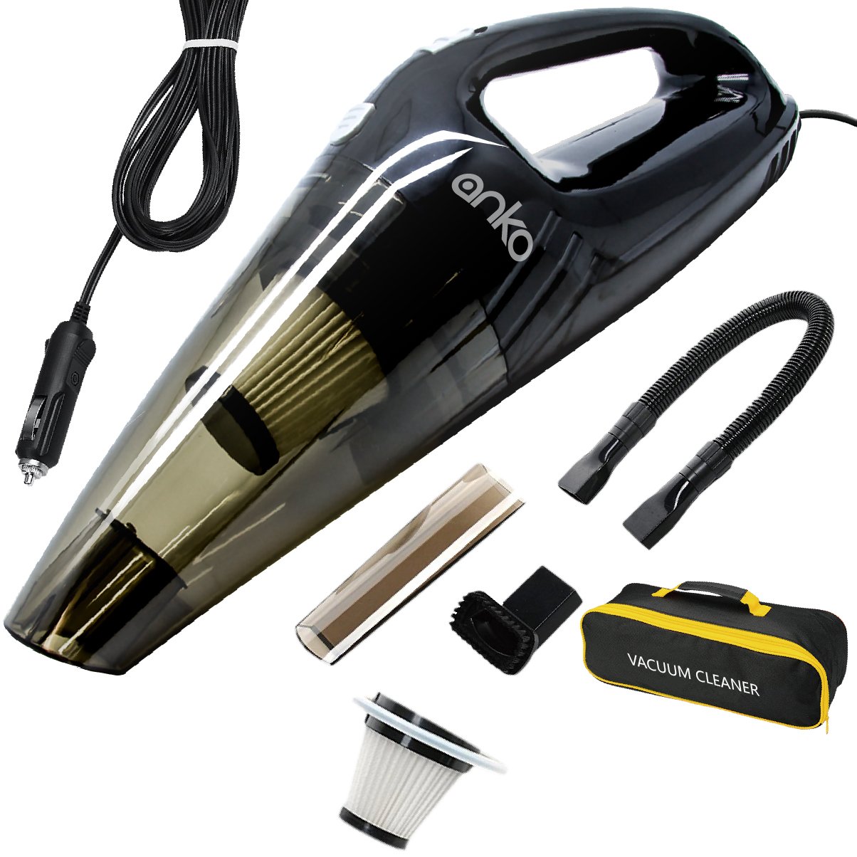 Buy Car Vacuum Cleaner, ANKO [Upgraded] High Power 120W Wet Dry