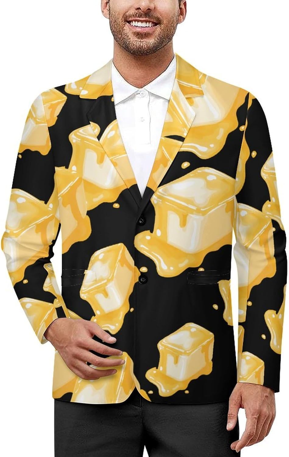 Melting Butter Mens Blazer Two Button Lightweight Sport Coats Suit Business Jacket