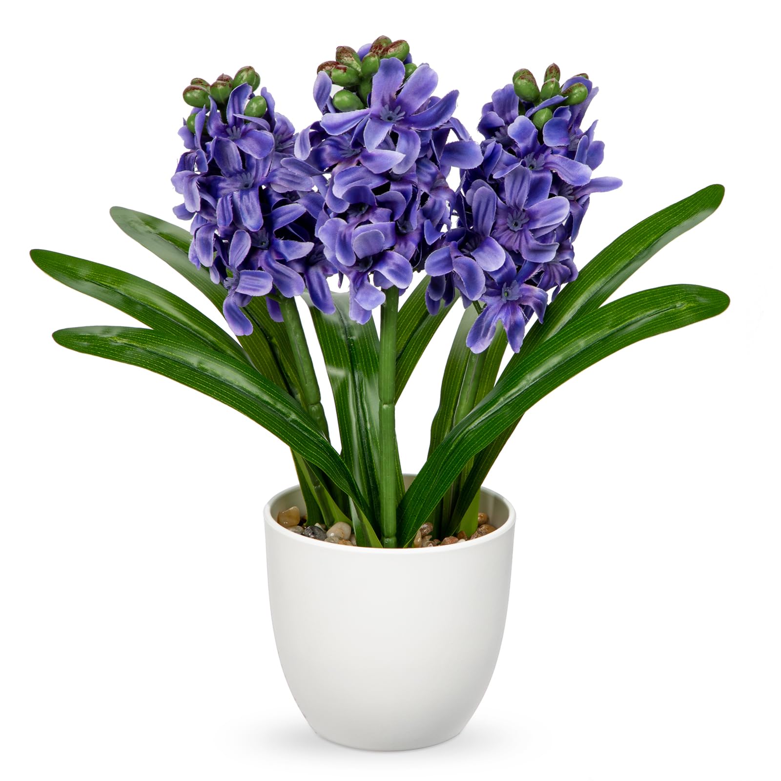 HMTE Piante Artificiali in Vaso, Fiori Artificiali Alti 30 cm in Vaso, Piante Bonsai finte per Decorazioni centrotavola per Feste in casa, Giallo ( Viola